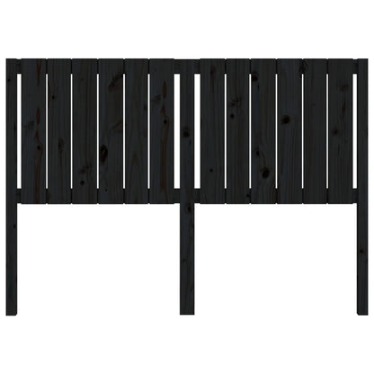 Bed Headboard Black 145.5x4x100 cm Solid Wood Pine