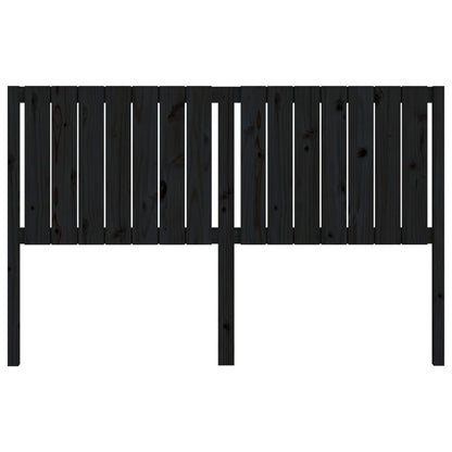 Bed Headboard Black 165.5x4x100 cm Solid Wood Pine