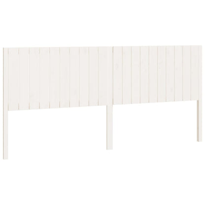 Bed Headboard White 205.5x4x100 cm Solid Wood Pine