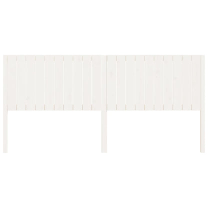 Bed Headboard White 205.5x4x100 cm Solid Wood Pine