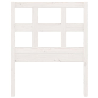 Bed Headboard White 80.5x4x100 cm Solid Wood Pine