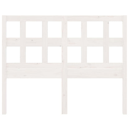 Bed Headboard White 125.5x4x100 cm Solid Wood Pine