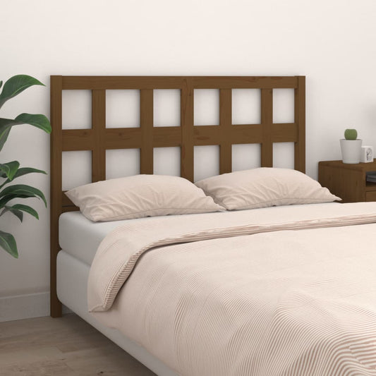 Bed Headboard Honey Brown 125.5x4x100 cm Solid Wood Pine