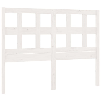 Bed Headboard White 145.5x4x100 cm Solid Wood Pine