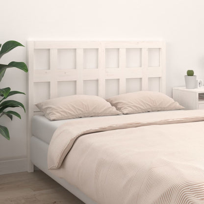 Bed Headboard White 165.5x4x100 cm Solid Wood Pine
