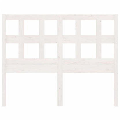 Bed Headboard White 205.5x4x100 cm Solid Wood Pine