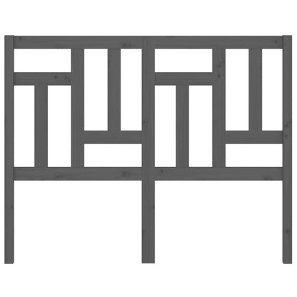 Bed Headboard Grey 205.5x4x100 cm Solid Wood Pine