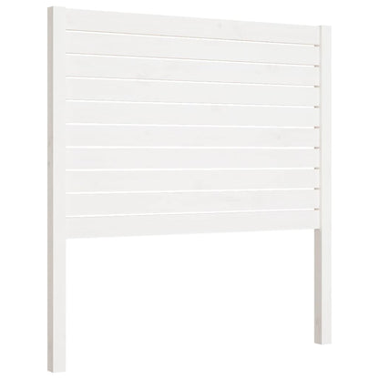 Bed Headboard White 81x4x100 cm Solid Wood Pine