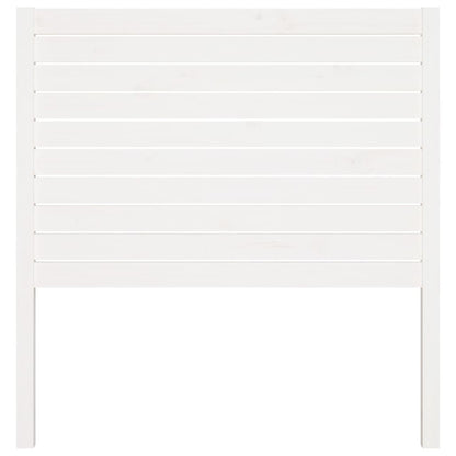 Bed Headboard White 81x4x100 cm Solid Wood Pine