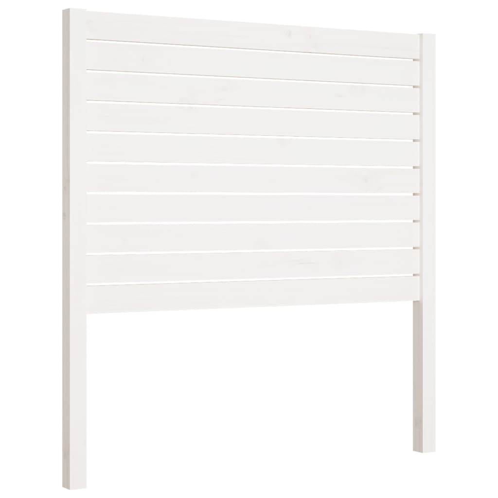 Bed Headboard White 96x4x100 cm Solid Wood Pine