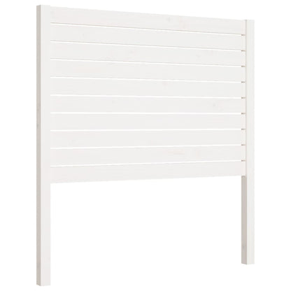 Bed Headboard White 96x4x100 cm Solid Wood Pine