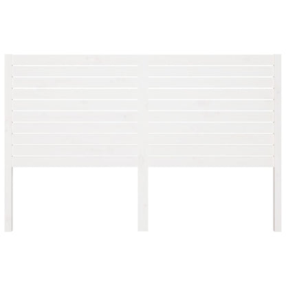 Bed Headboard White 126x4x100 cm Solid Wood Pine