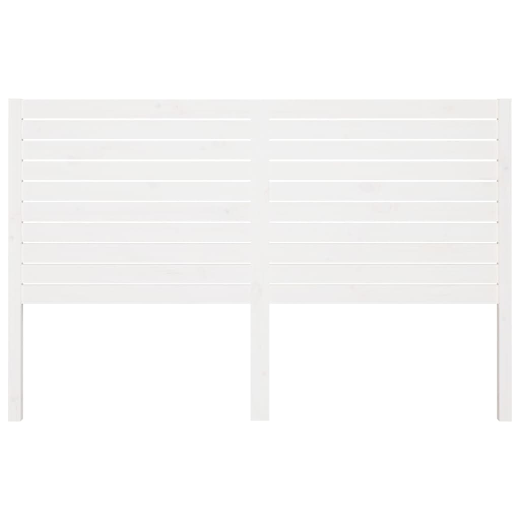 Bed Headboard White 166x4x100 cm Solid Wood Pine