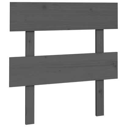 Bed Headboard Grey 93.5x3x81 cm Solid Wood Pine