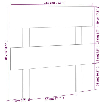 Bed Headboard Honey Brown 93.5x3x81 cm Solid Wood Pine