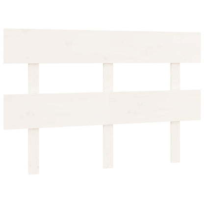 Bed Headboard White 124x3x81 cm Solid Wood Pine