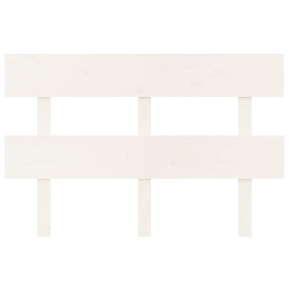 Bed Headboard White 124x3x81 cm Solid Wood Pine