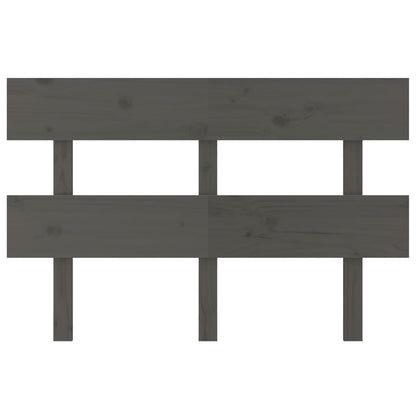 Bed Headboard Grey 138x3x81 cm Solid Wood Pine