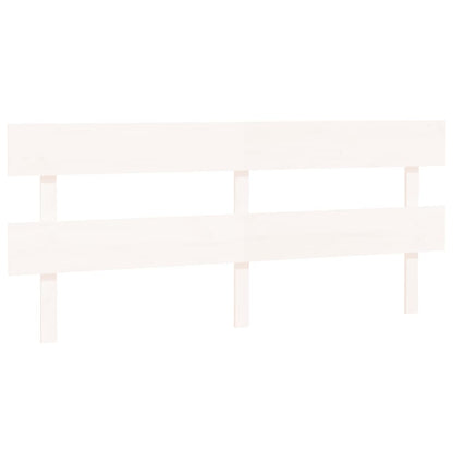 Bed Headboard White 184x3x81 cm Solid Wood Pine