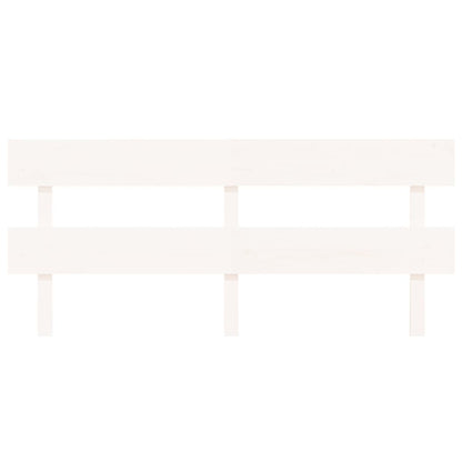 Bed Headboard White 184x3x81 cm Solid Wood Pine