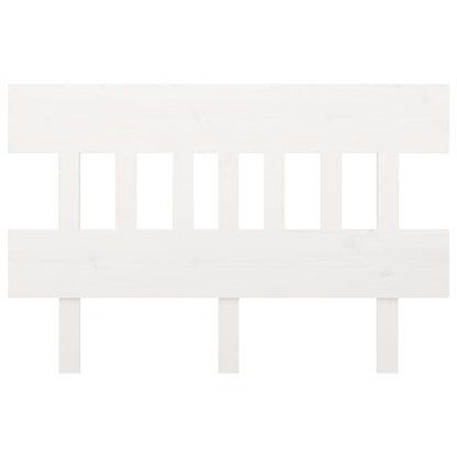 Bed Headboard White 123.5x3x81 cm Solid Wood Pine