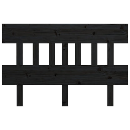 Bed Headboard Black 163.5x3x81 cm Solid Wood Pine