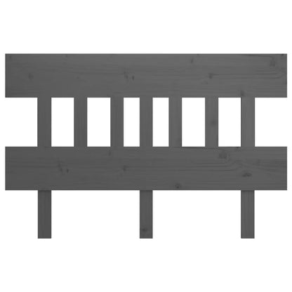 Bed Headboard Grey 203.5x3x81 cm Solid Wood Pine