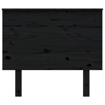 Bed Headboard Black 94x6x82.5 cm Solid Wood Pine
