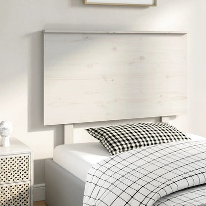 Bed Headboard White 104x6x82.5 cm Solid Wood Pine