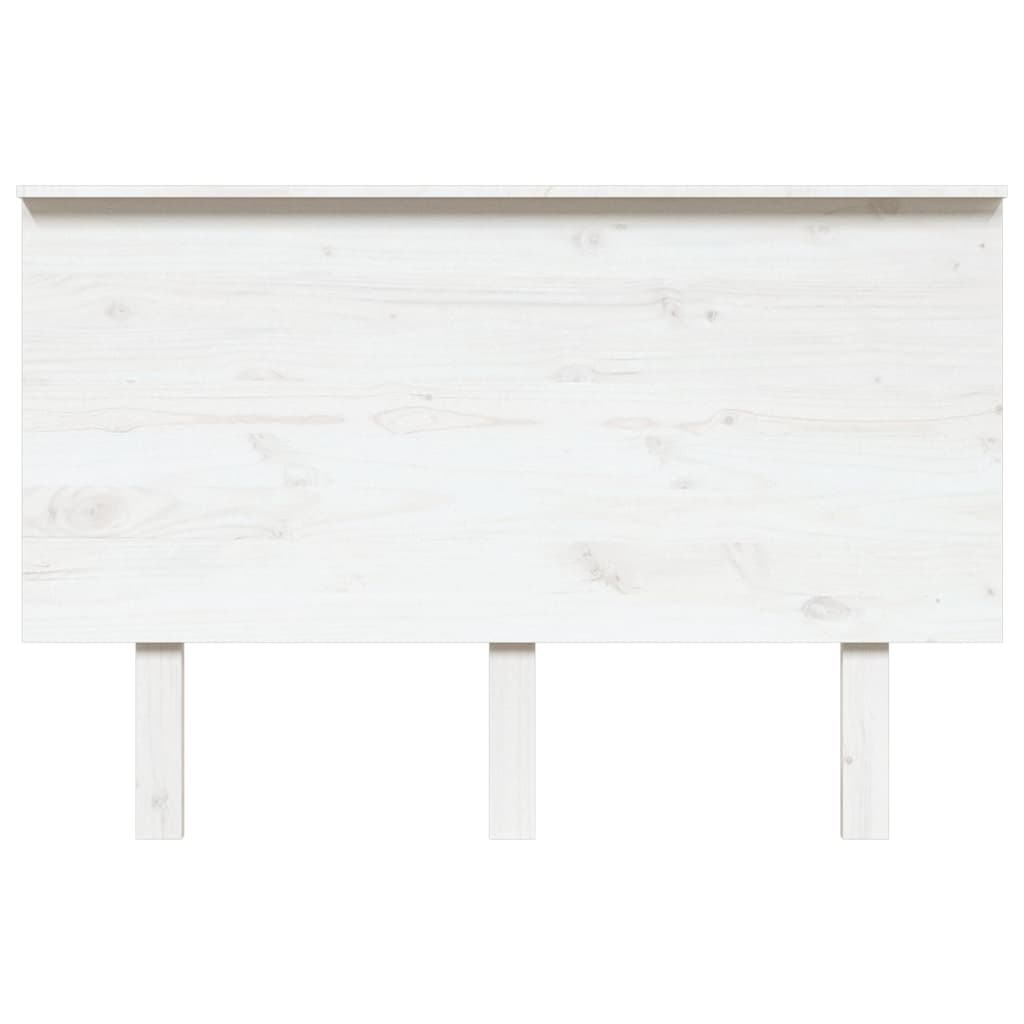 Bed Headboard White 124x6x82.5 cm Solid Wood Pine
