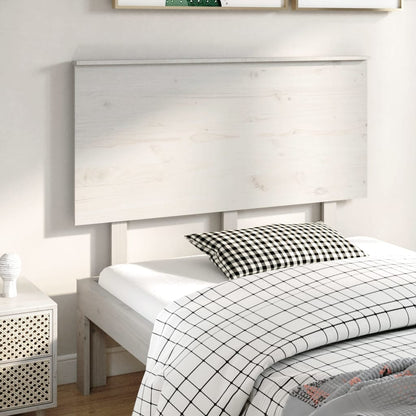 Bed Headboard White 124x6x82.5 cm Solid Wood Pine