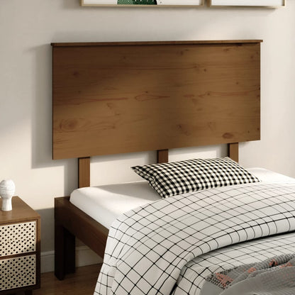 Bed Headboard Honey Brown 124x6x82.5 cm Solid Wood Pine