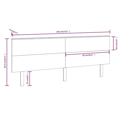 Bed Headboard 184x6x82.5 cm Solid Wood Pine