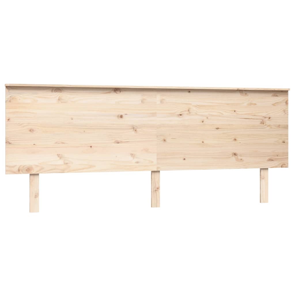 Bed Headboard 204x6x82.5 cm Solid Wood Pine