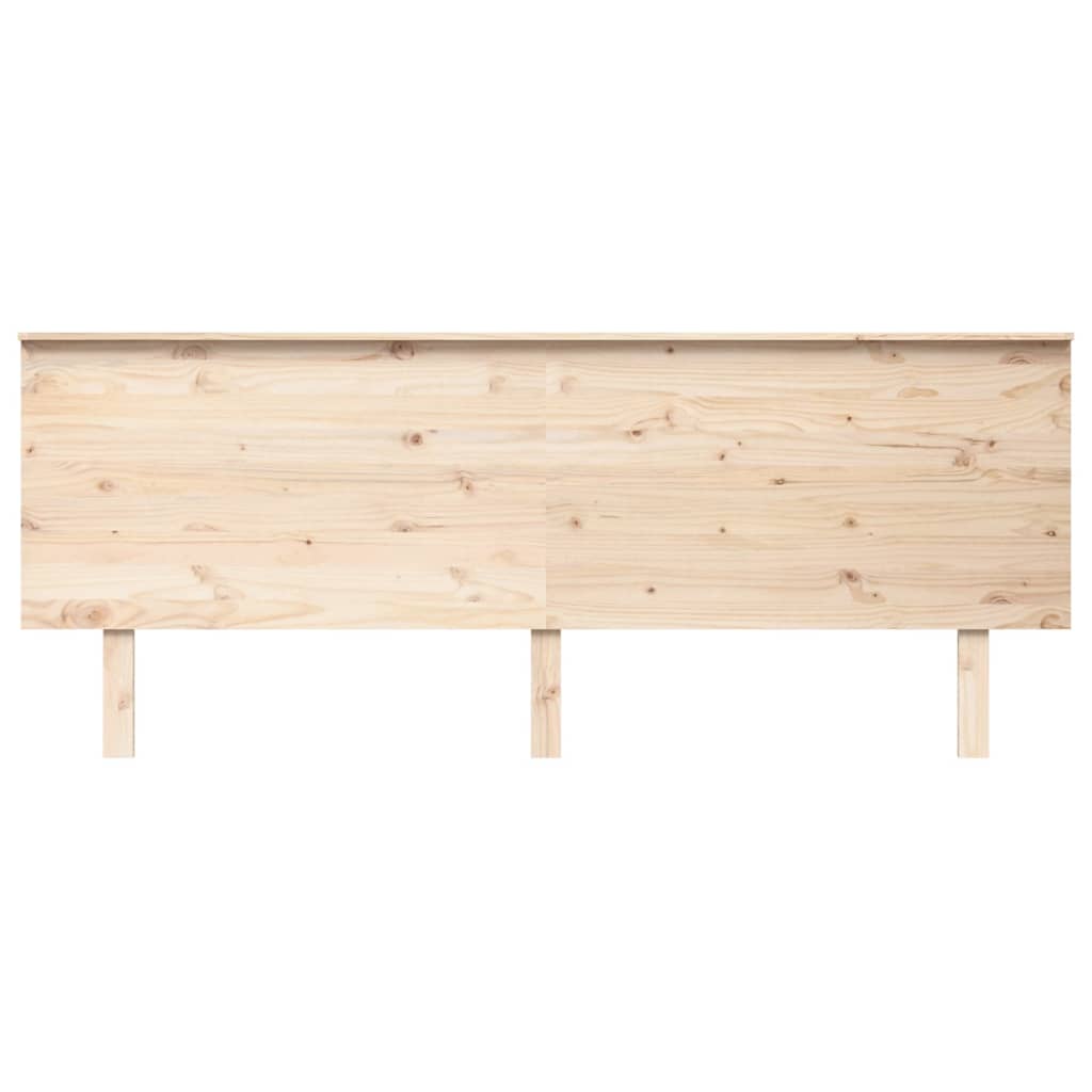 Bed Headboard 204x6x82.5 cm Solid Wood Pine