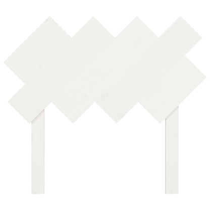 Bed Headboard White 92x3x81 cm Solid Wood Pine