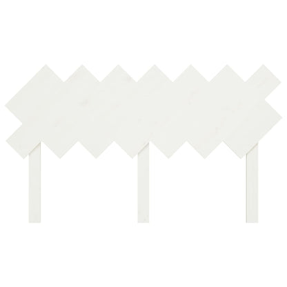 Bed Headboard White 141x3x80.5 cm Solid Wood Pine