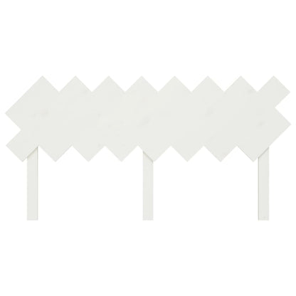 Bed Headboard White 159.5x3x80.5 cm Solid Wood Pine