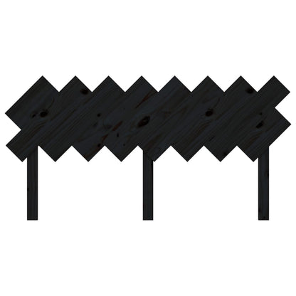 Bed Headboard Black 159.5x3x80.5 cm Solid Wood Pine
