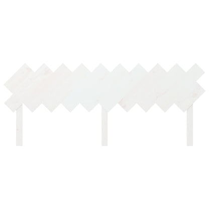 Bed Headboard White 196x3x80.5 cm Solid Wood Pine