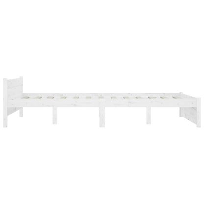 3103550 vidaXL Bed Frame without Mattress with Drawers White 140x190 cm (815025+814995)