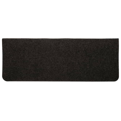 Stair Mats Self-adhesive 15 pcs 65x24.5x3.5 cm Black