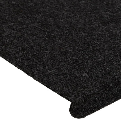 Stair Mats Self-adhesive 15 pcs 65x24.5x3.5 cm Black
