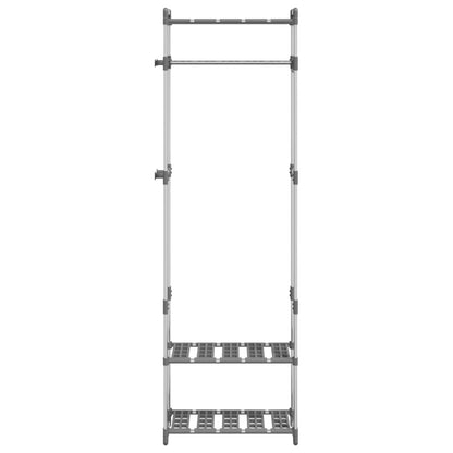 3-Tier Clothes Rack Silver 59x29x192 cm Aluminium