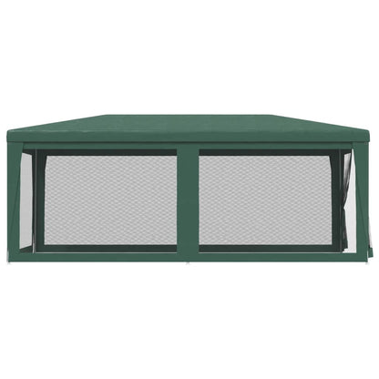 Party Tent with 6 Mesh Sidewalls Green 3x6 m HDPE