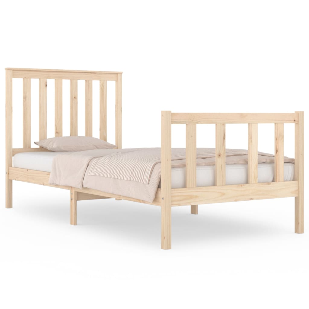 Bed Frame without Mattress Solid Wood Small Single
