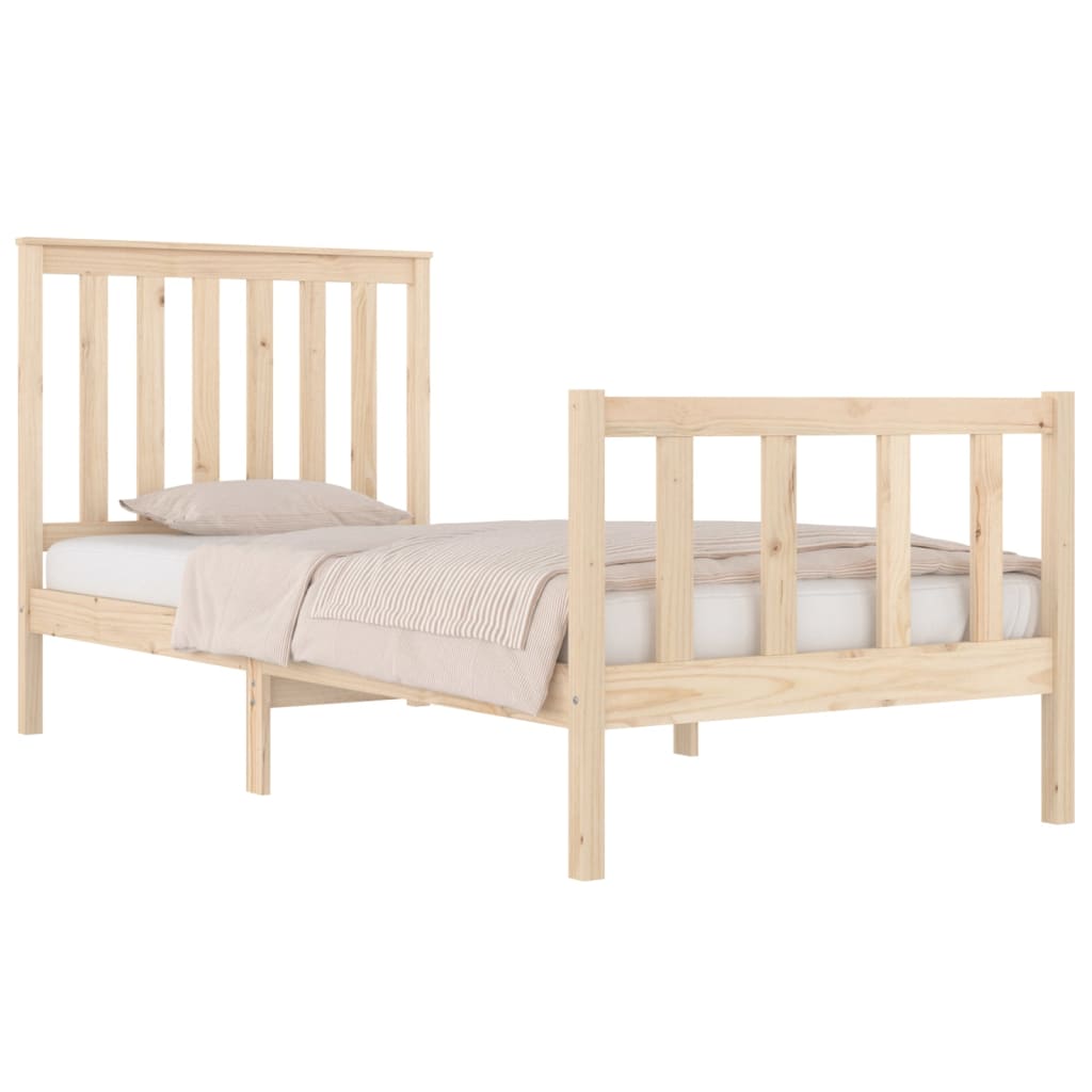 Bed Frame without Mattress Solid Wood Small Single