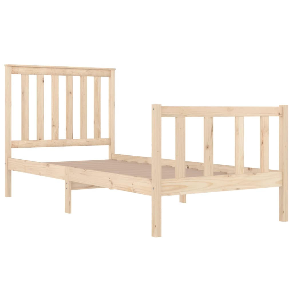 Bed Frame without Mattress Solid Wood Small Single