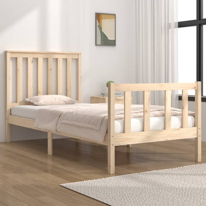 Bed Frame without Mattress Solid Wood Small Single