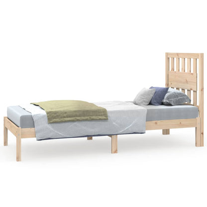 Bed Frame without Mattress Solid Wood Small Single